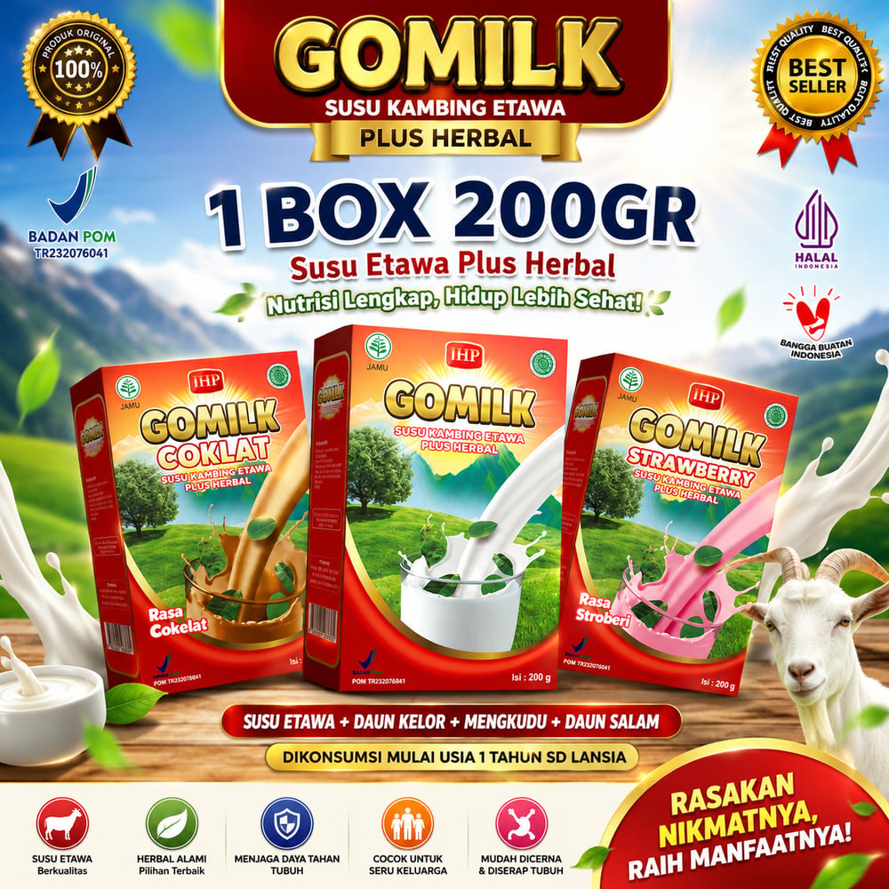 GOMILK Susu Kambing Etawa Plus Herbal 200g