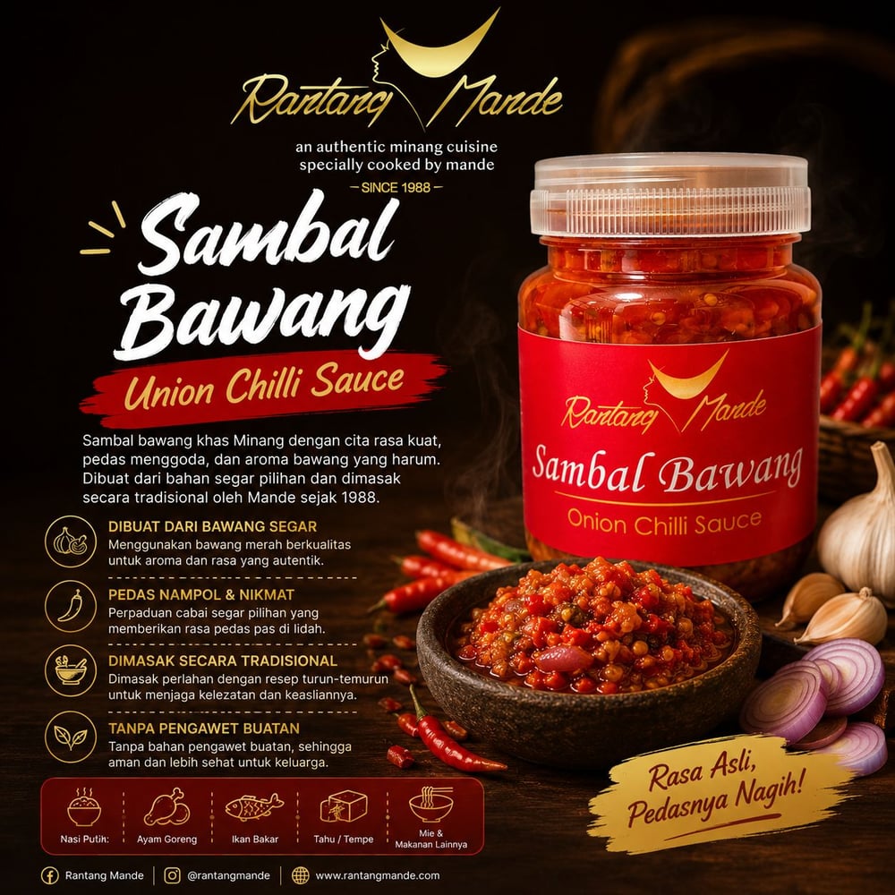Sambal Balado Rantang Mande    Hadirkan cita rasa khas Minangkabau di setiap hidangan dengan Sambal 
