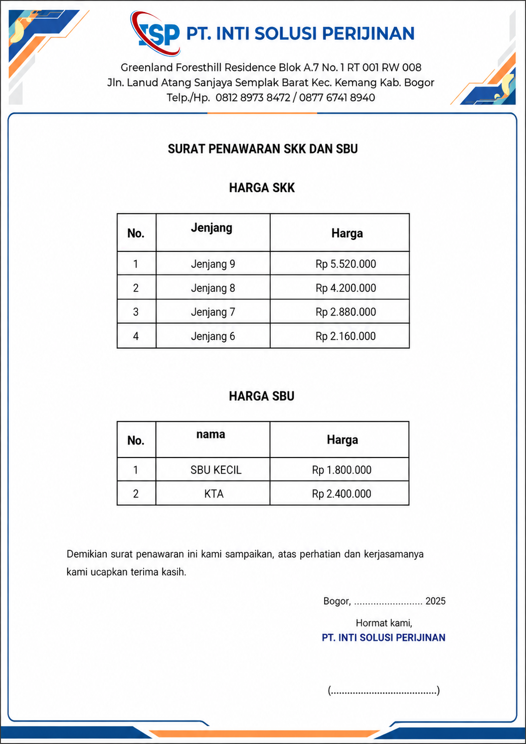 Paket SBU